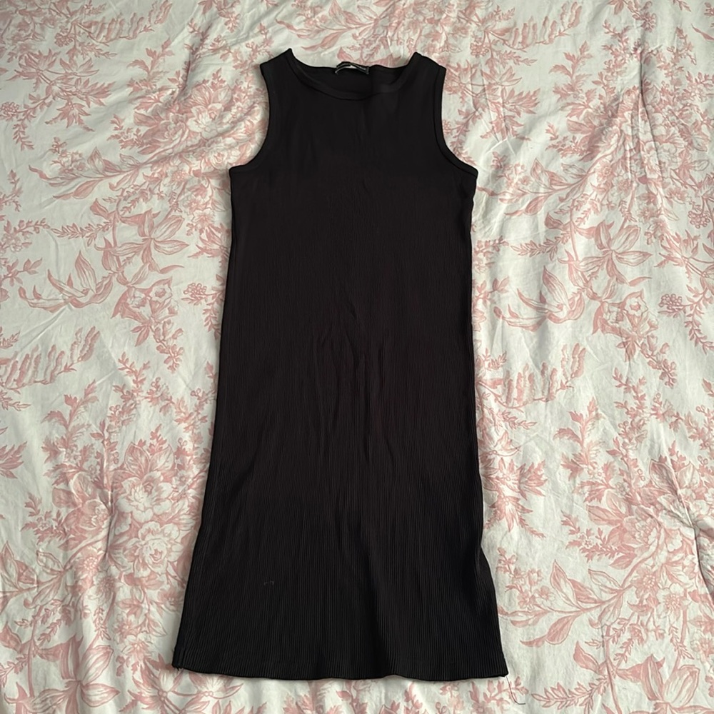 Brandy Melville Navy Blue  Ribbed Tank Mini Dress
